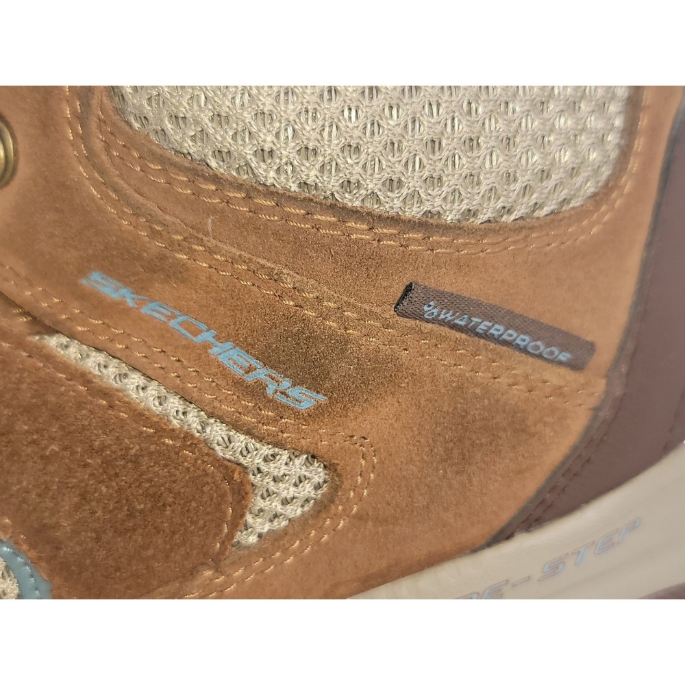 Skechers Women's Glide Step Atlanta Hiking Shoes Size 8.5 Brown Leather - Picture 9 of 12